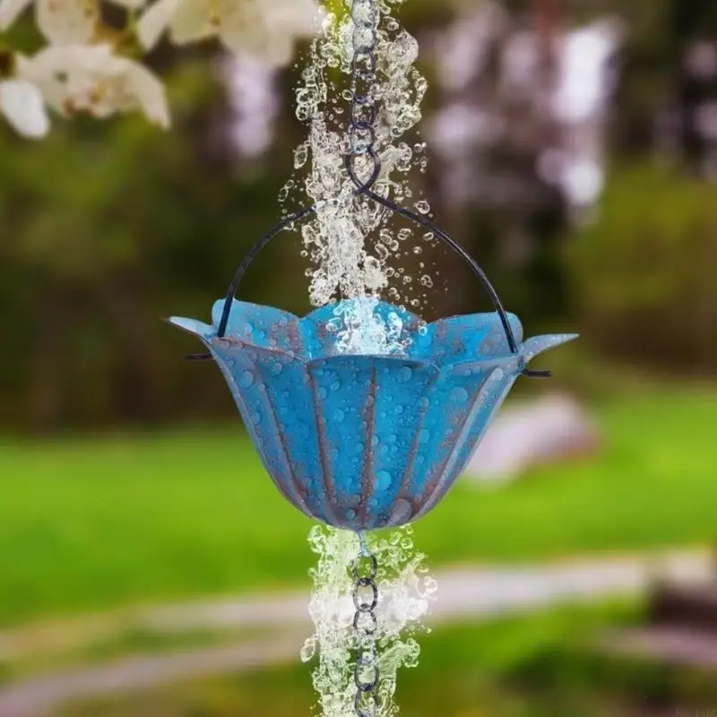  Elegant Rain Chain For Gutters Outdoor Water Flows Solution Garden Decoration
