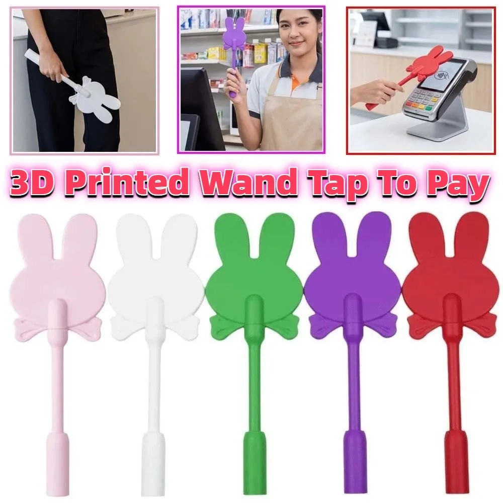 Creative 3D Printed Wand Tap To Pay Detachable Candy Color Rabbit Magic Wand Holder Lightweight Portable