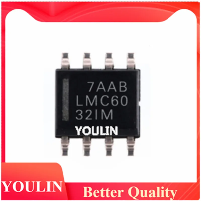 10pcs New original LMC6032IMX/NOPB screen printed LMC60 package SOP8 precision operational amplifier