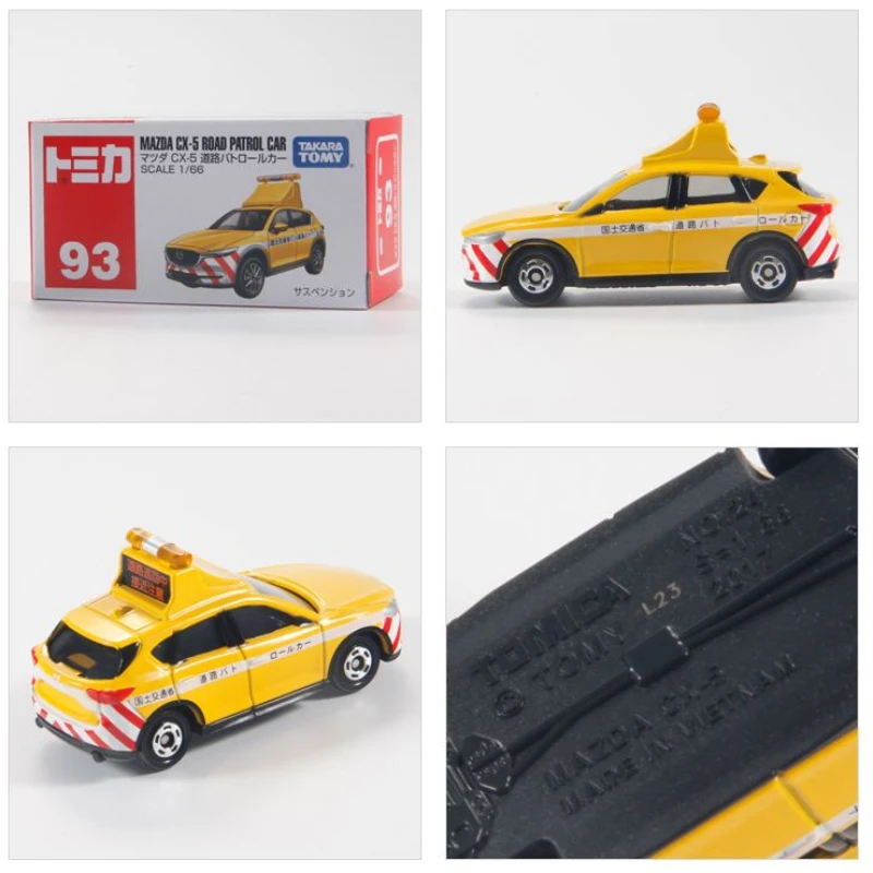 TAKARA TOMY-coche de la patrulla de carretera Tomica n. ° 93 Mazda CX-5, coches de juguete de aleación, vehículo de Motor, modelo de Metal fundido a presión, regalo para niños, 1/66