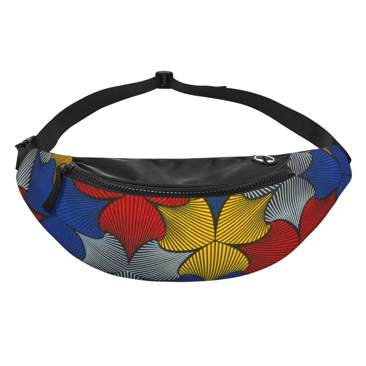 Custom Geometric African Ethnic Tribal Ankara Pattern Fanny Pack Women Men Crossbody Waist Bag for  Hiking Phone Money Pouch