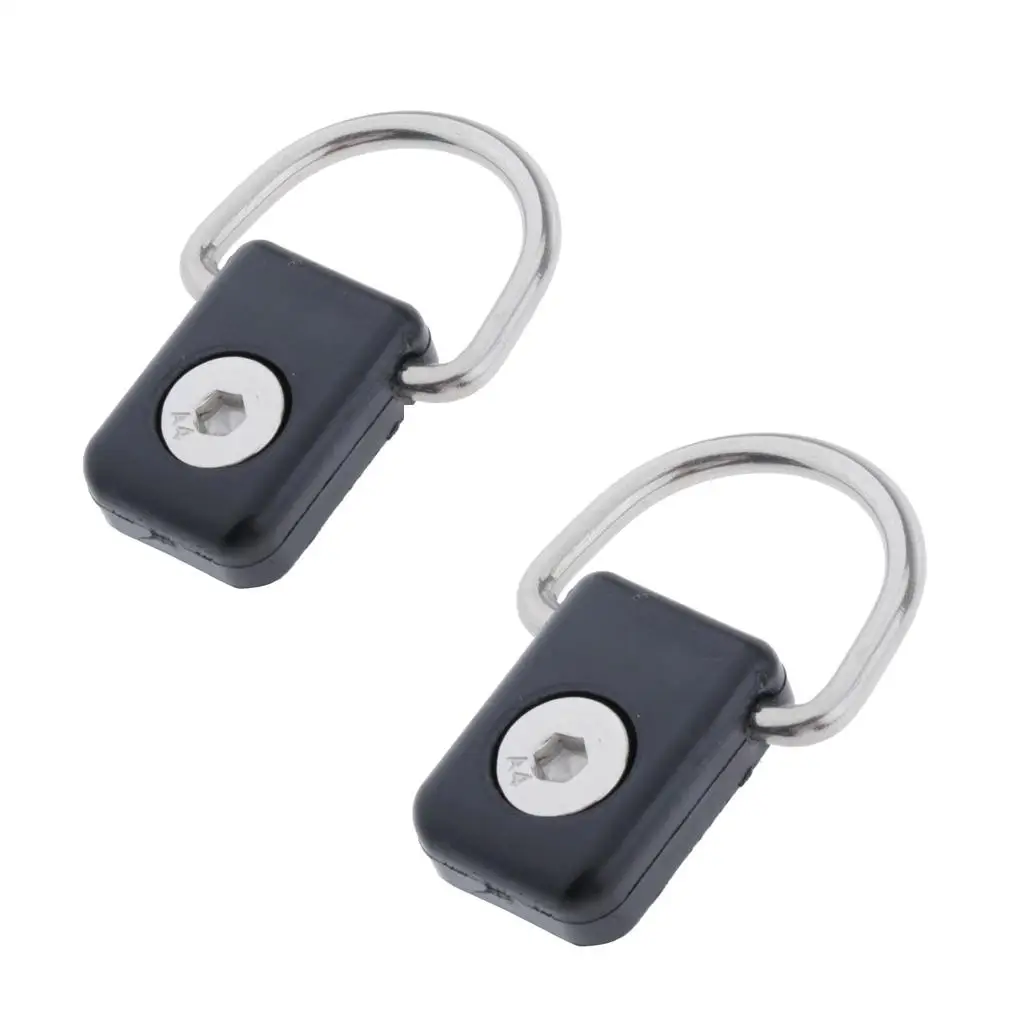 Kayak D Ring Shackle ABS Deck Fitting Lock Boat Marine Loop Tie Down Buckle for Kayak Accessories Camping Hardware