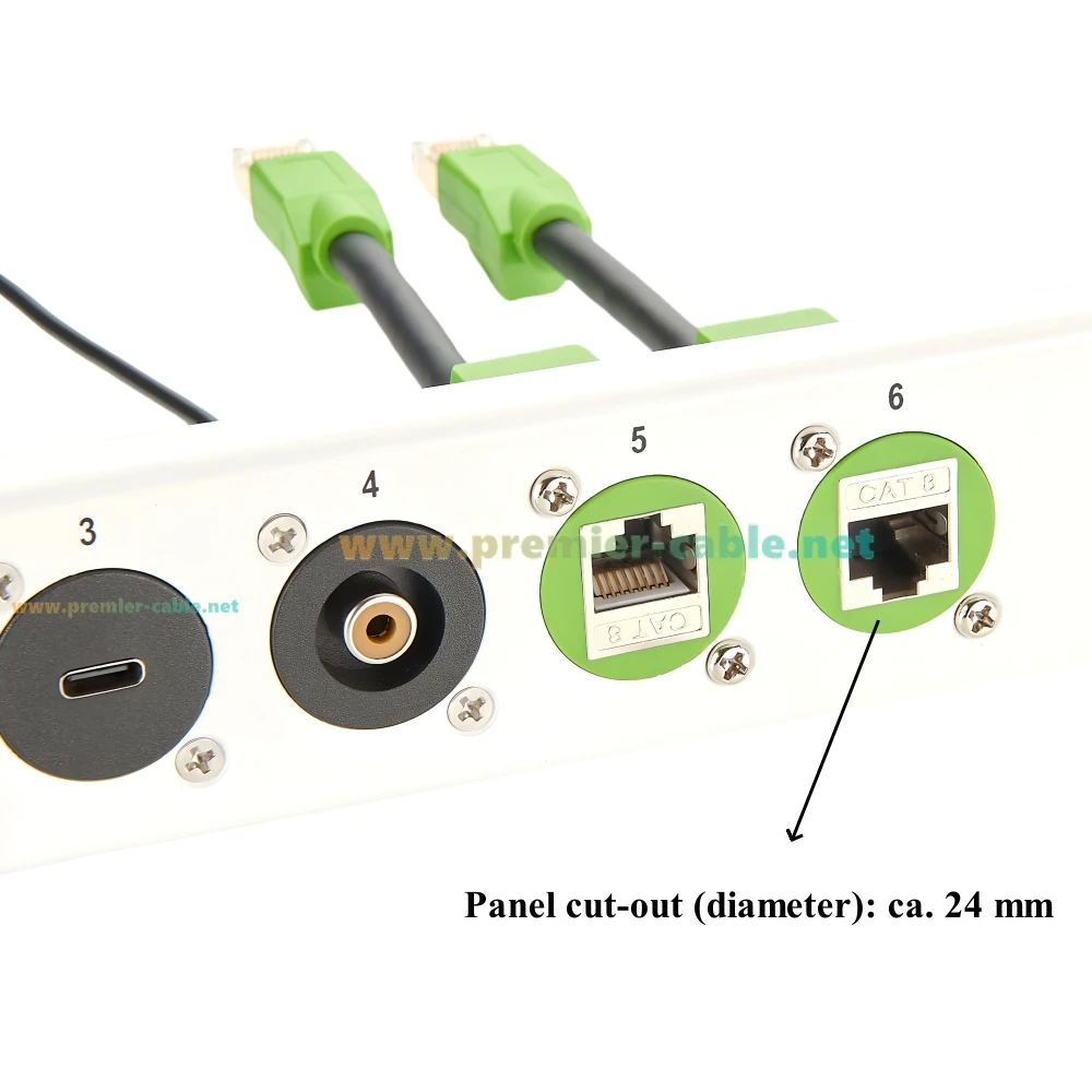 D نوع لوحة المسمار جبل إيثرنت RJ45 كابل CAT8 شبكة محمية كابل SFTP 40Gbps RJ45 كيستون ذكر إلى أنثى تمديد الحبل #3