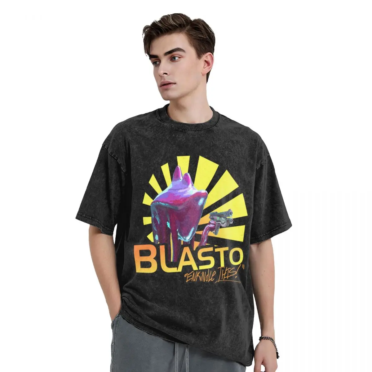 Mass Effect - BLASTO w/quote T-Shirt customs cheap stuff men clothing