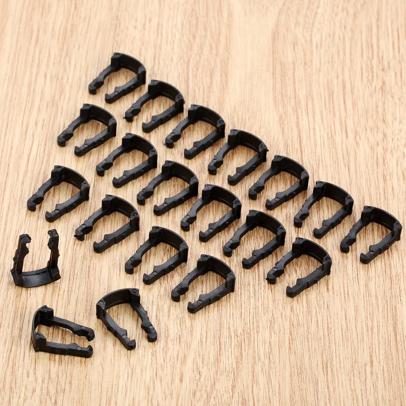 20Pcs Plastic Car Fuel Filter Tubing Connector Fastener Clip Fit for Skoda Octavia  Bora Jetta Black Plastic Auto Clips