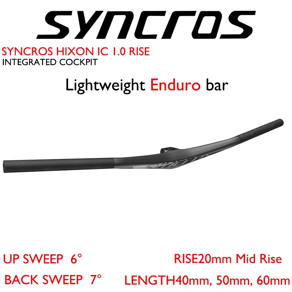 

SYNCROS HIXON IC 1.0 RISE Subscript Integrated Cockpit MTB Handlebar Carbon Fiber Mountain Road Endurance Racing Handlebar