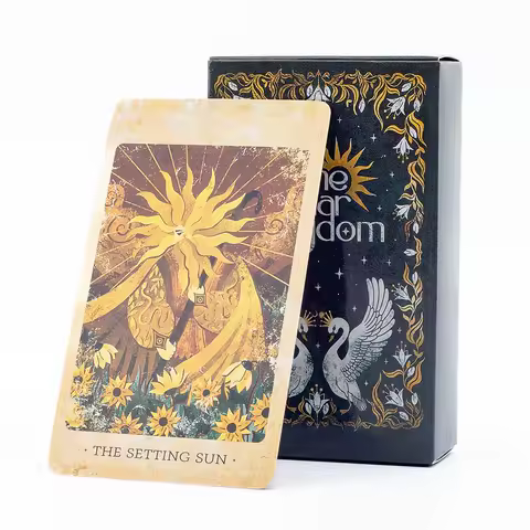 The Solar Kingdom Tarot Deck 78 Card Oracle Set for Cosmic Insight and Divination English Versions Edition Board Playing Game