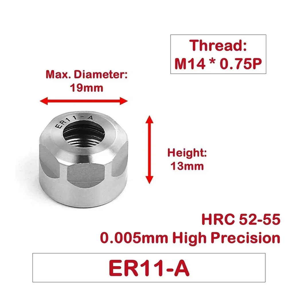 High Precision ER Clamping Nut Collet 20CrMoTi ER11 ER16 ER20 ER16 M ER32 UM Milling Chuck Cap ER Clamping Nut