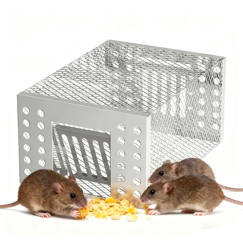 Automatic Rat Cage Trap Reusable Continuous MouseTrap Home Garden Rat Catcher For Indoor Home Use
