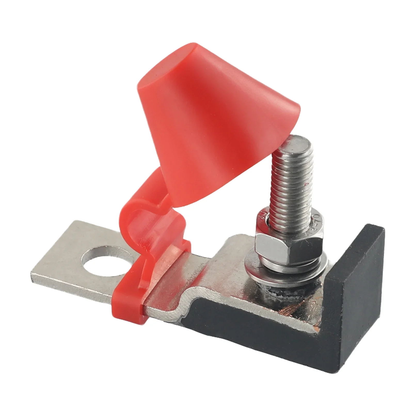 MRBF Type 60 Amp Fuse Holder Mounted To Battery Terminal Compatible With 8MM Stud M8 Max 300 Amp 60 Volt DC Applications
