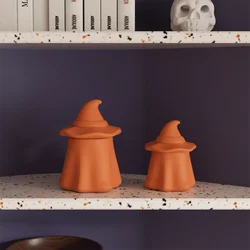 Ghostly Wizard Candle Jar Concrete Silicone Mold with Candle Refill Mold Candle Vessel Gypsum Mould Halloween Home Decor