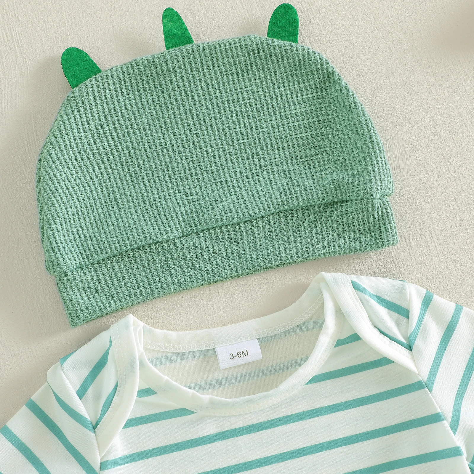 Striped Cartoon Baby Set 4