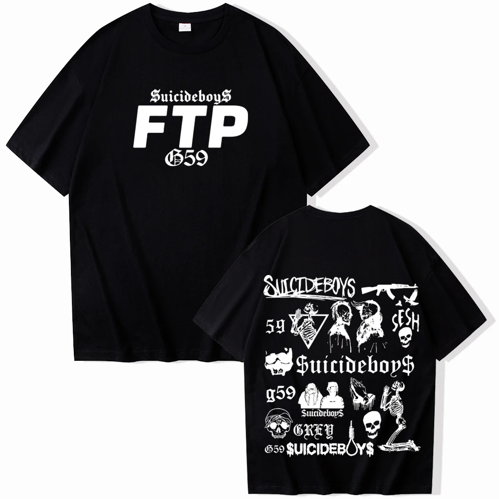 FTP Suicide Boys G-59 T Shirts Suicide Boys Merch Vintage Style Graphic Tee Streetwear T-shirt