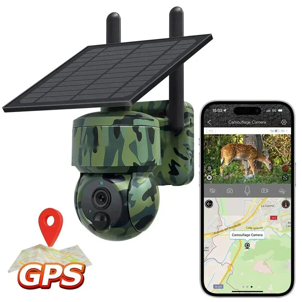 

4G Surveillance Camera Disguised GPS Positioning Camera 3MP High-definition Night Vision Outdoor Low-power Solar Energy