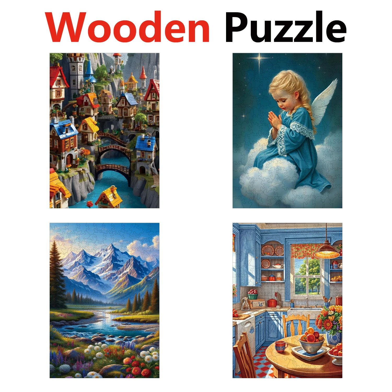 

House Elf Mountain Animal Puzzles High Quality Jigsaw Puzzle Wooden Puzzle Best Christmas Gift