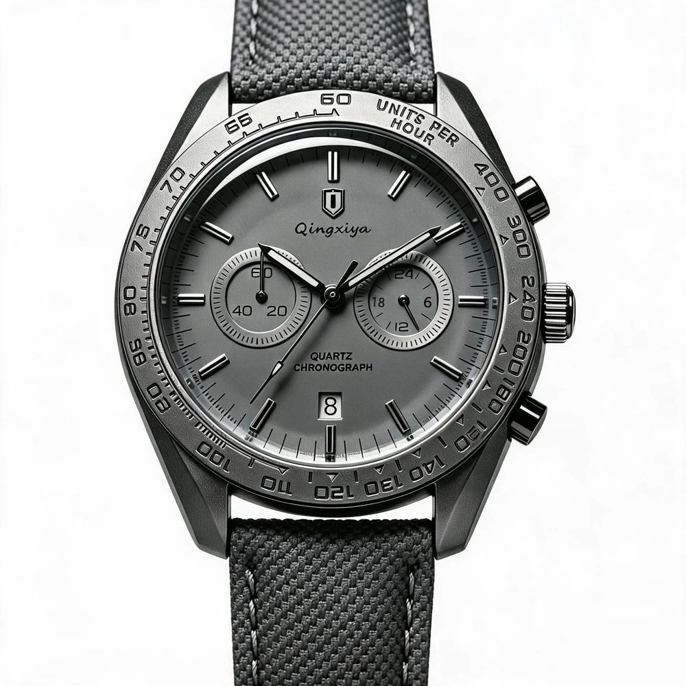 QINGXIYA Herrenuhr Original Modemarke Quarzuhr für Männer Wasserdicht Sport Kalender Chronograph Uhren Relogio Masculino