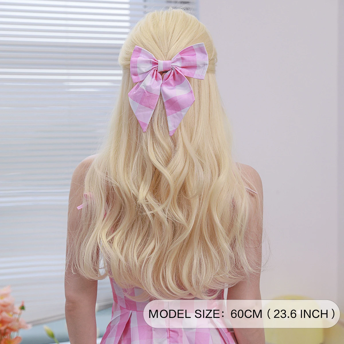 7jhh perucas-peruca loira longa para as mulheres, cabelo onda do corpo sintético para a festa diária, halloween cosplay