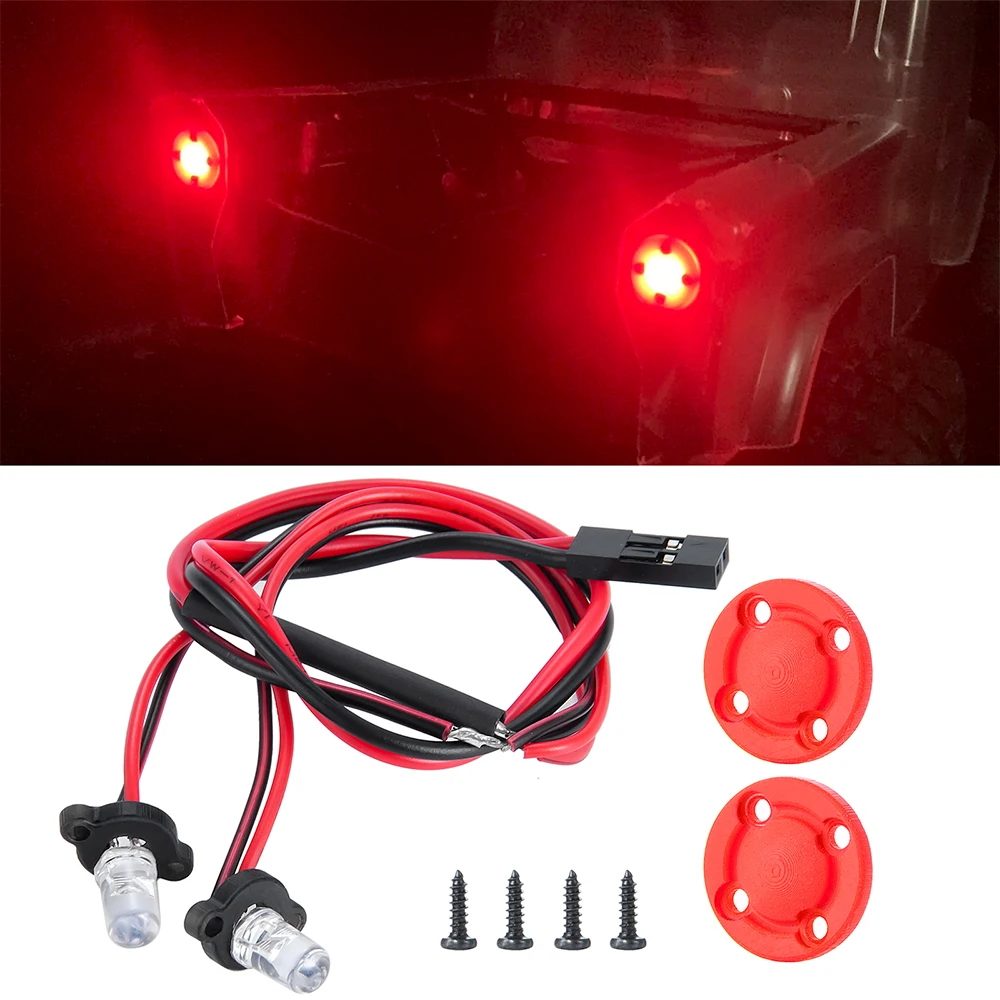 AXSPEED RC Car Taillight Spotlight Red LED Light for 1/10 VS4-10 Phoenix VPS09007 Vanquish Products Accessories