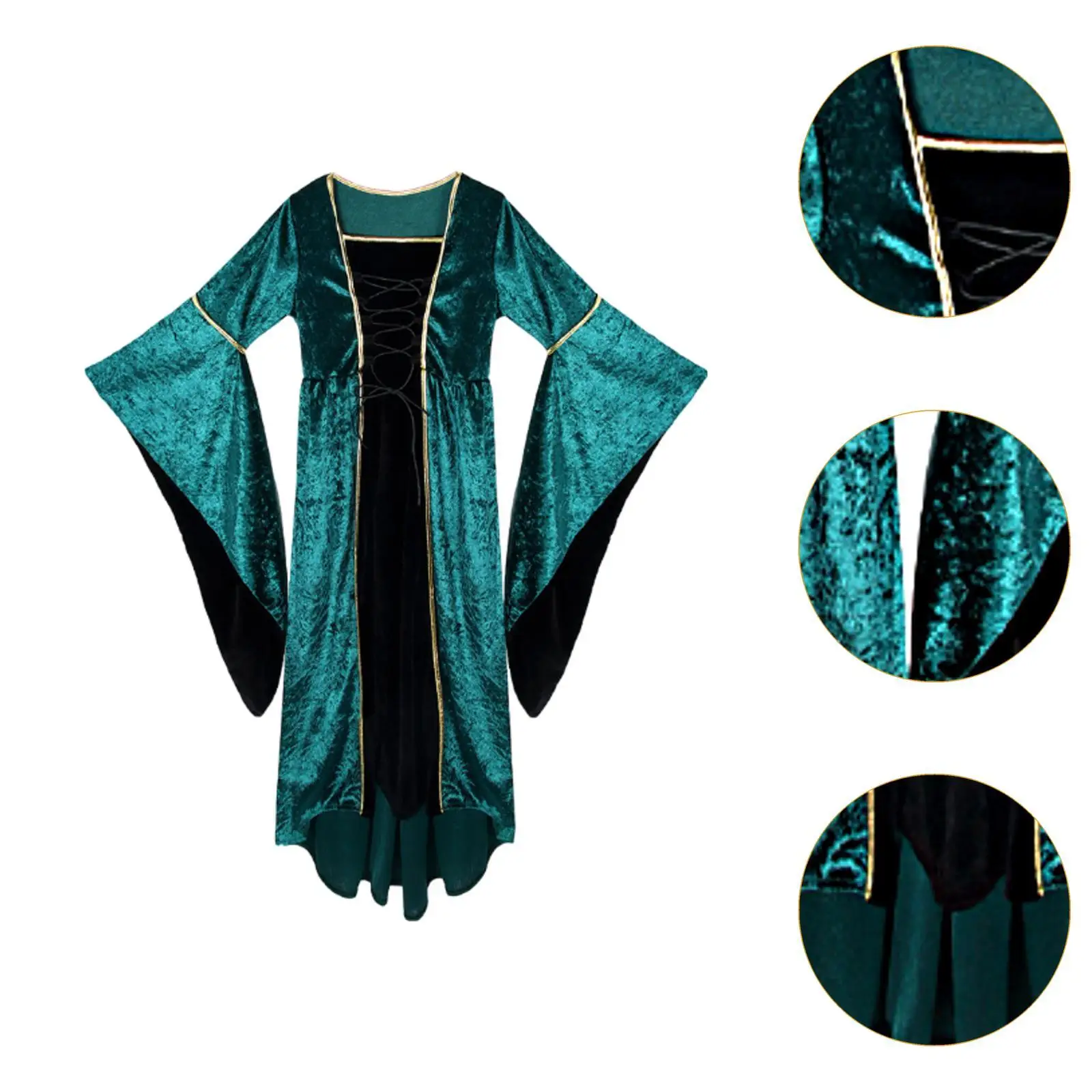 Costume da ragazza retrò per bambini, abito di Halloween per la festa cosplay