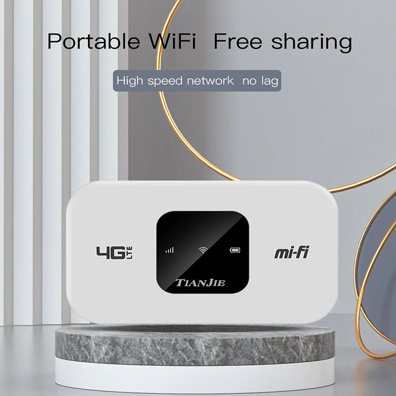 TIANJIE ปลดล็อกความเร็วสูงแบบพกพา3G 4G LTE พ็อกเก็ต Router Mobile Modem Wifi Hotspot พร้อมซิมการ์ดสล็อต