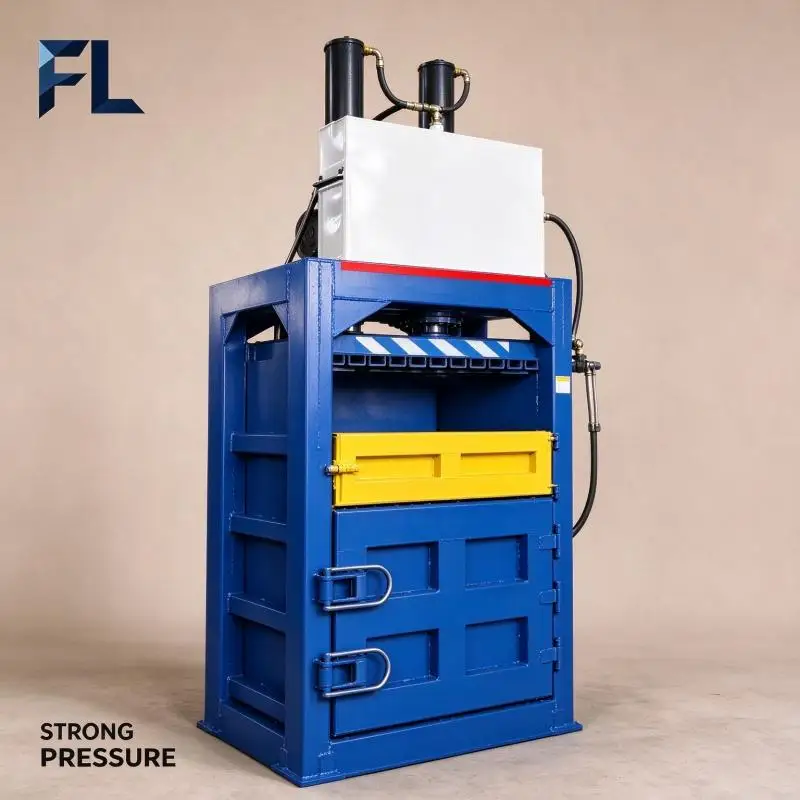 Hydraulic Baler Heavy Duty Hydraulic Baling Machine Large Feeding Port for Waste Paper Carton Recycling Processing