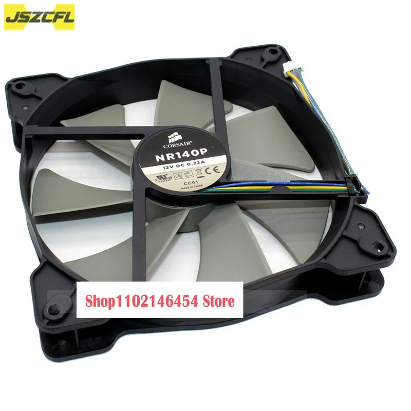 1 قطعة ل CORSAIR NR140P تيار مستمر 12 فولت 0.22A 140x140x25 مللي متر 4-سلك مروحة التبريد ﻿