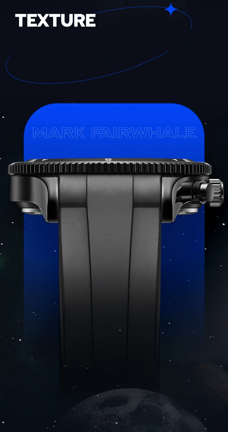 ساعة مارك فيرويل للرجال كرونوغراف 43.5 ملم ساعات عصرية كوارتز ساعة يد رياضية مضيئة ثلاثية النوافذ