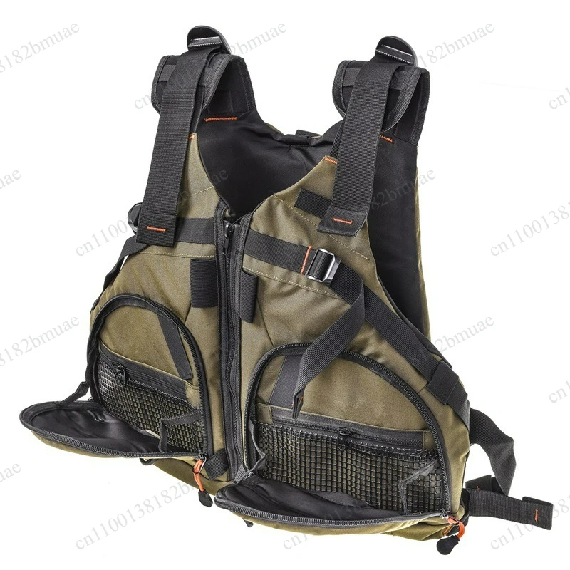 Multiple Pockets Professional Fishing Vest Kayak Life Jacket Lightweight Adjustable Fishing Vest Buoyancy Suit  Mesh Breathable