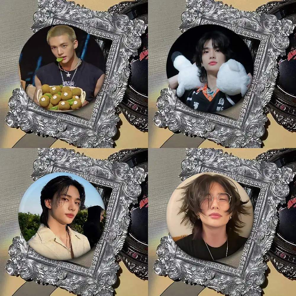 الكورية المعبود H-Hwang-H-Hyunjin-s شارات لطيف زر PinsBrooch الإبداعية مضحك يقتبس شارة الملابس على ظهره مجوهرات هدية للطفل #4