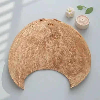 

Coconut Shell Hideout For Reptiles Terrarium Cave Shelter Small Animal Habitat Turtle Lizard Spider Snail Tank Accessories