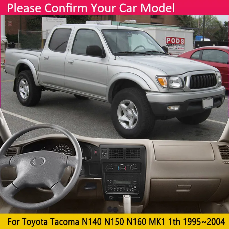 For Toyota Tacoma N140 N150 N160 MK1 1th 1995~2004 Dashboard Cover Dash Mat Protective Avoid Light Carpet Car Anti-UV Cover