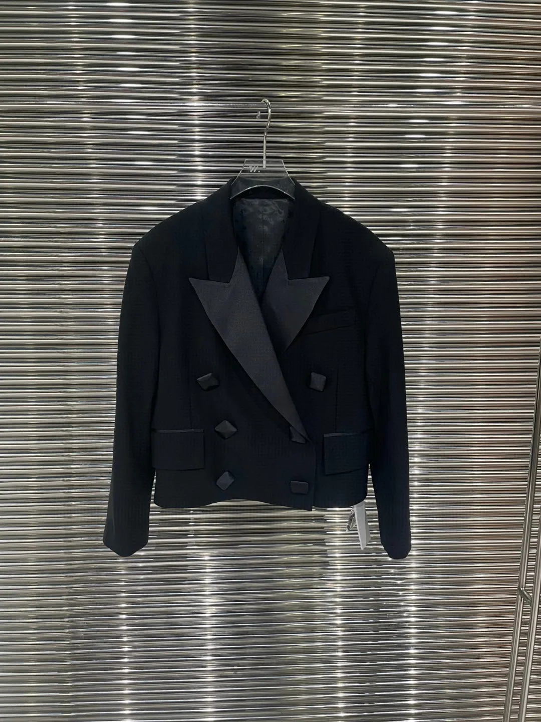 

Women's Clothing Casual Black Double Breasted Short coat Autumn Winter New 019