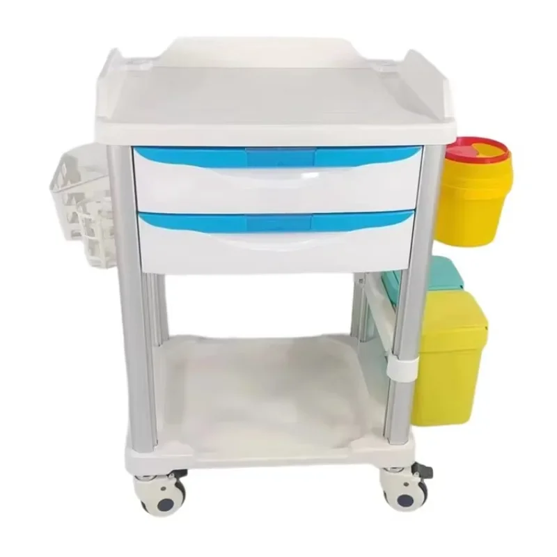 Mobile Emergency Crash Cart - Trolley-Laboratory Equipment Storage Cart with Universal Wheels