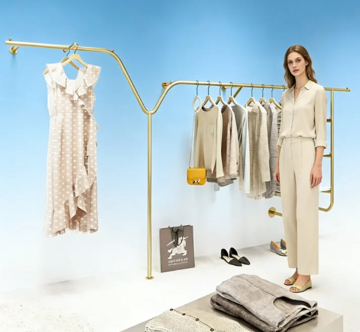 Clothing store display rack Wall-mounted children's clothing display rack Multi-layer shelf Women's clothing store decoration