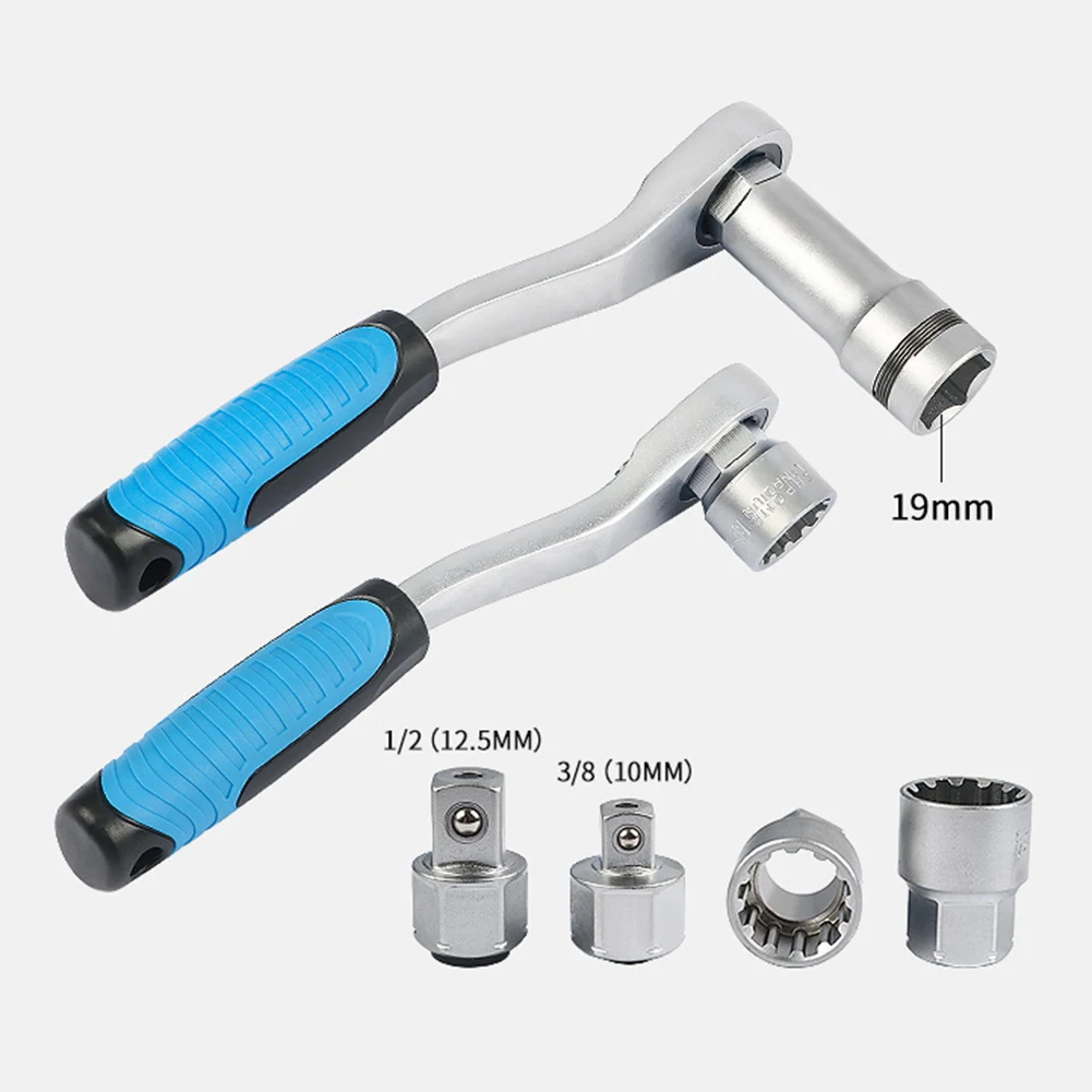 

Набор проходных ключей-трещоток из 17 предметов с трещоткой 19 мм, 72-зубчатой реверсивной передачей, из хромованадиевого сплава, для механических работ