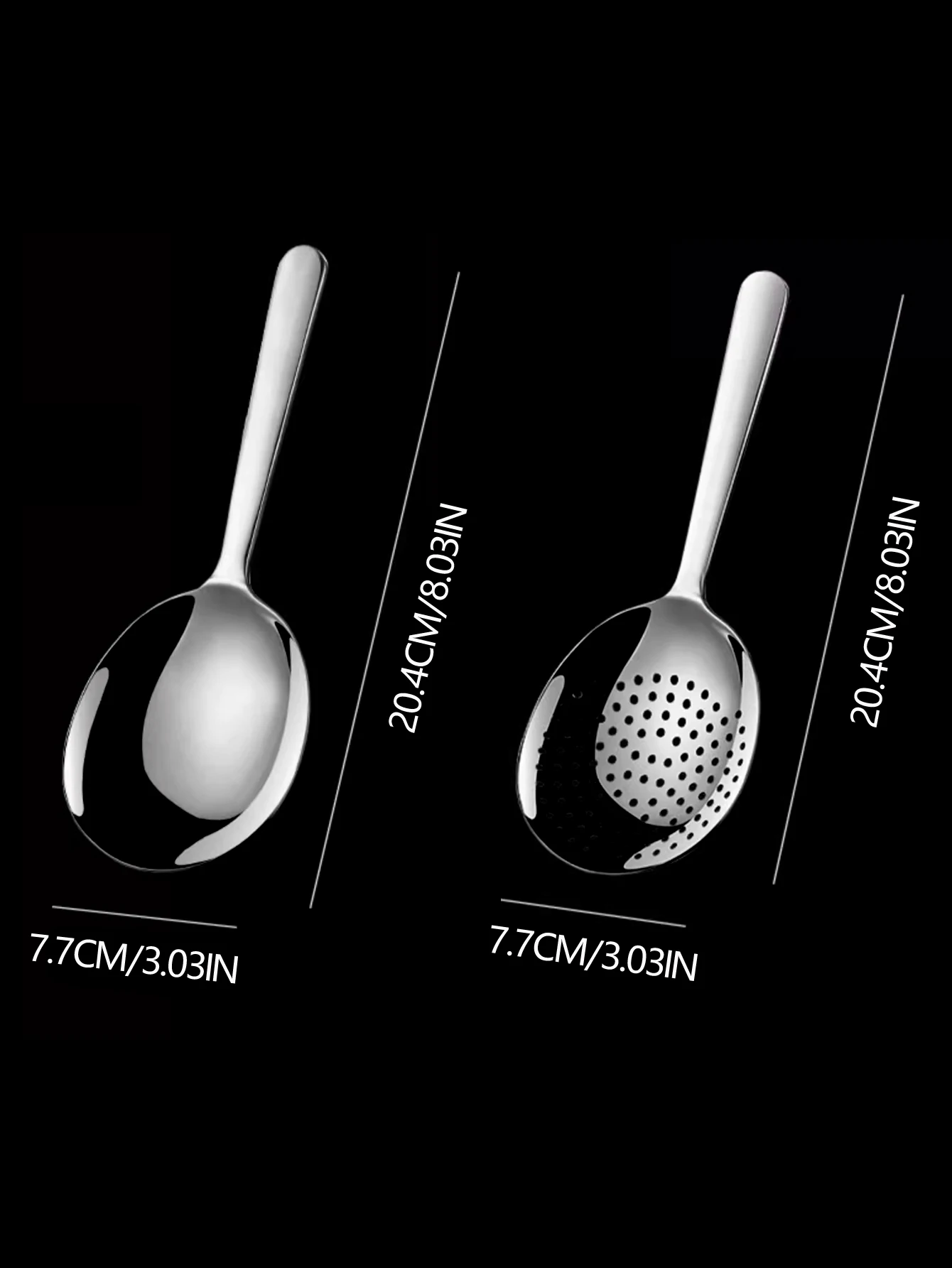 1/2 قطعة مغارف من الفولاذ المقاوم للصدأ لخدمة حساء الأرز ملعقة تقديم ثقب الصرف مقبض معزول للحرارة أدوات المطبخ للاستخدام اليومي