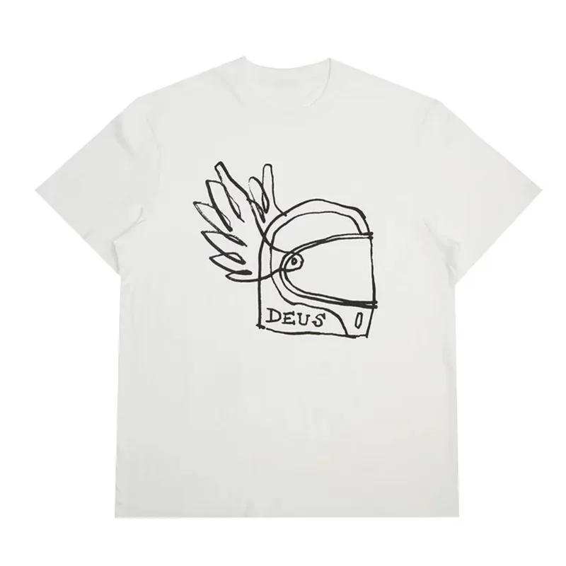 

Luxury Brand High Street New Style T-shirt Gift Graphic Printing Vintage Versatile Y2K Top Cloth T Shirt in Cheap Moto Rider Tee