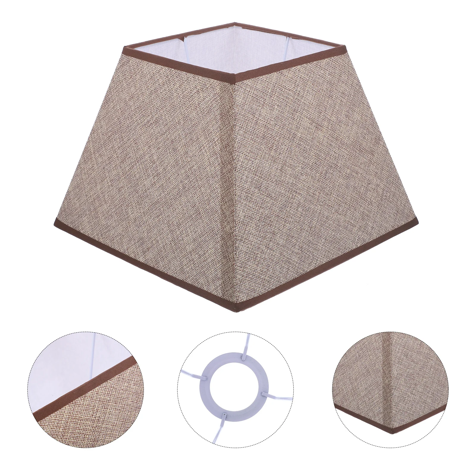 

Linen Fabric Lamp Shade Cloth Cover Replacement for Table Floor Bedside Lamps Durable Simple Lamp Accessory Decoration