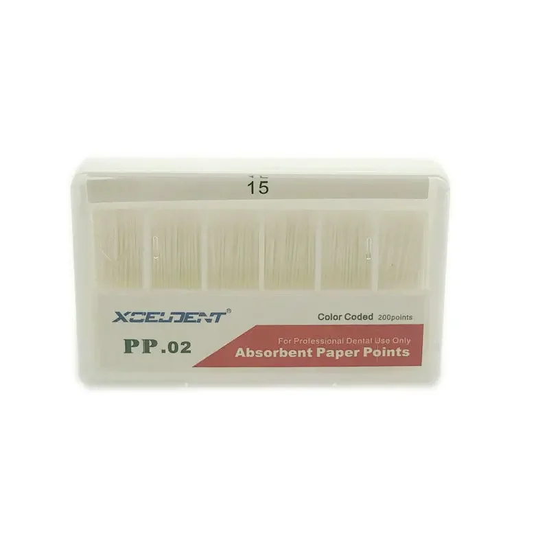HussanDental 200Pcs/Pack Dental Absorbent Paper Points Root Cancel Endodontics Cotton Fiber Tips Dental Matirial