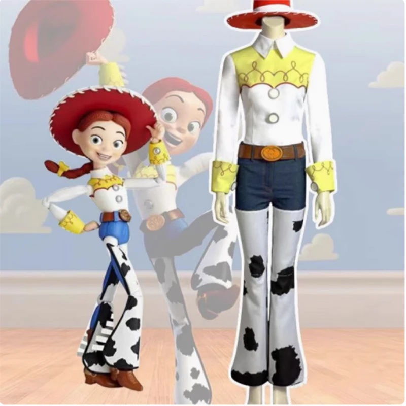 Anime Toy Woody Cowboy Clothes BoPeep Tracey Cosplay Costume Top Pants With Hat Woman Man Party Carnival Halloween Costume