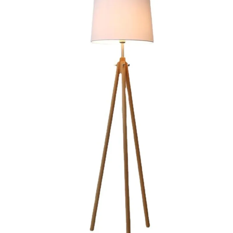 

Bedroom Living Room Office Simple Modern Japanese Solid Wood Warm Vertical Triangle Creative Personalized Floor Lamp