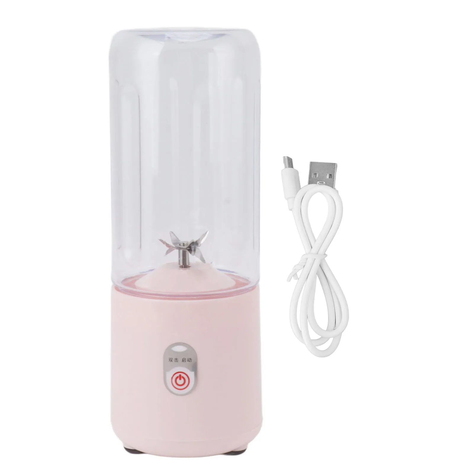 Mélangeur portable en acier inoxydable pour la maison, aste par USB, injuste, lame à 6 cuir chevelu, ABS, 35W
