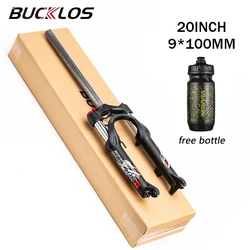 BUCKLOS E-Bike Fork 20 Inch Folding Bicycle Fork 9*100mm Aluminum Alloy MTB BMX Forks Quick Release Travel Trail Bike Forks