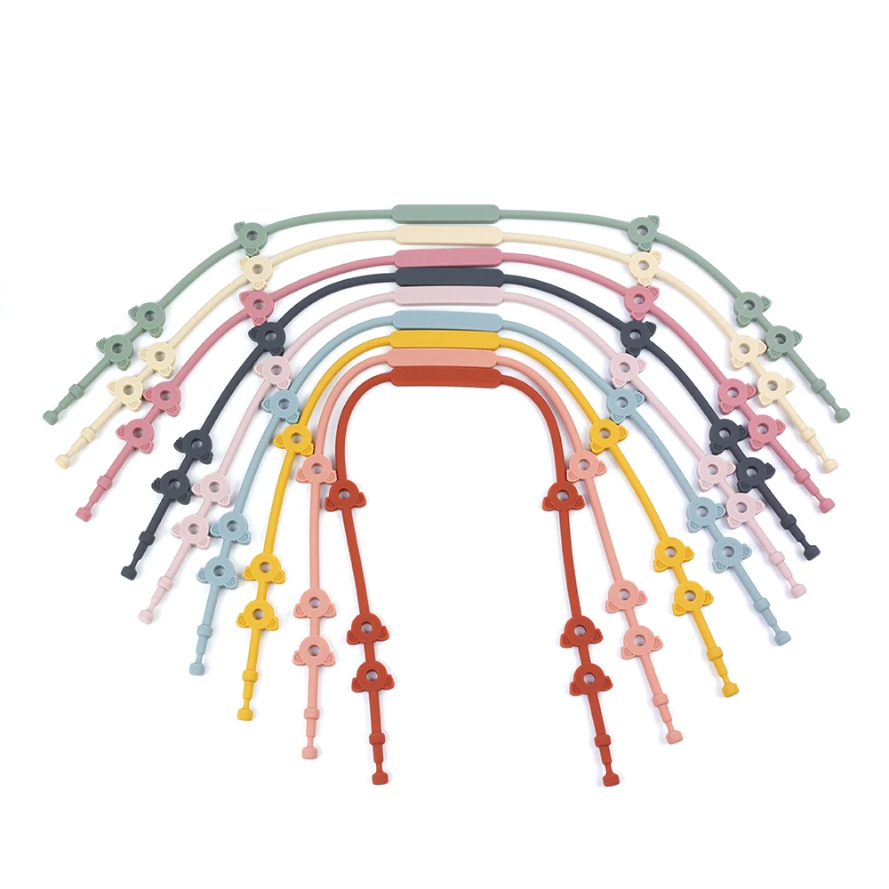 Silicone Anti-lost Toy Safty Straps Simple Babies Pacifier Anti-drop Pacifier Clip Silicone Kids Stroller Accessories