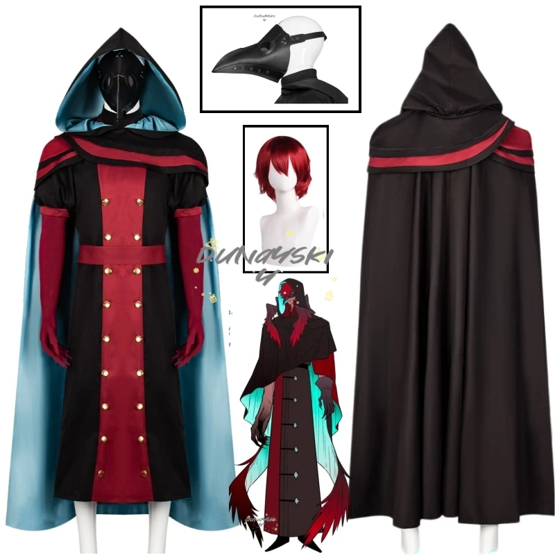 The Freak Circus The Doctor Cosplay Costume Wig Mask Anime Character Uniform Hallowen Clothes Costume Comic Con Performance