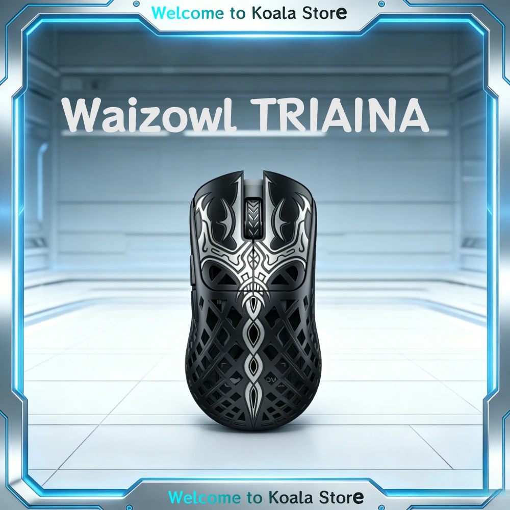 Waizowl TRIAINA Wireless Gaming Mouse Paw3950 Lightweight Ergonomic E-sports Mice Fast Charging Long Battery Life PC Customized