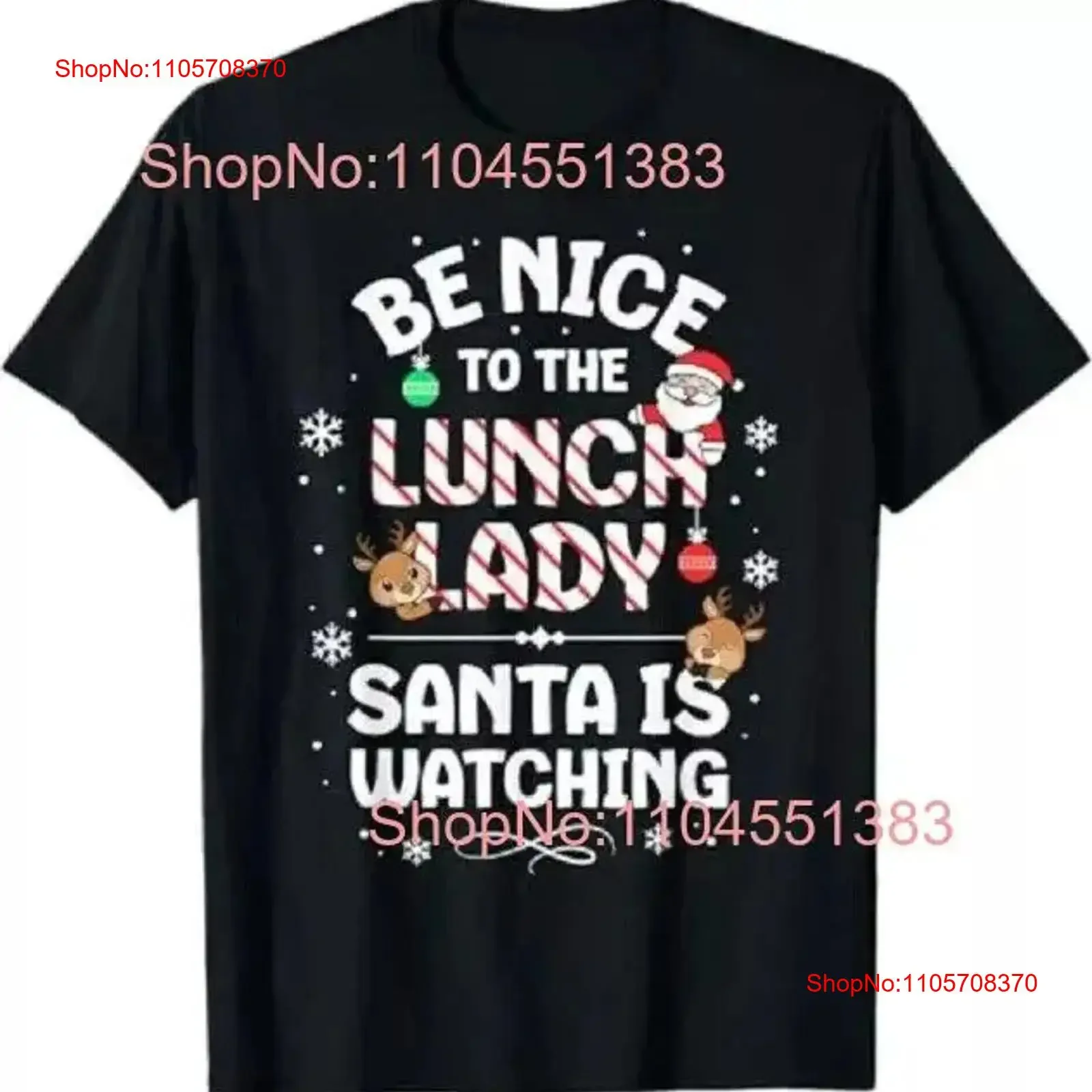 Be Nice To The Lunch Lady Santa Christmas T Shirt vintage Washed Comfortable fashion designer clothes graphic streetwear
