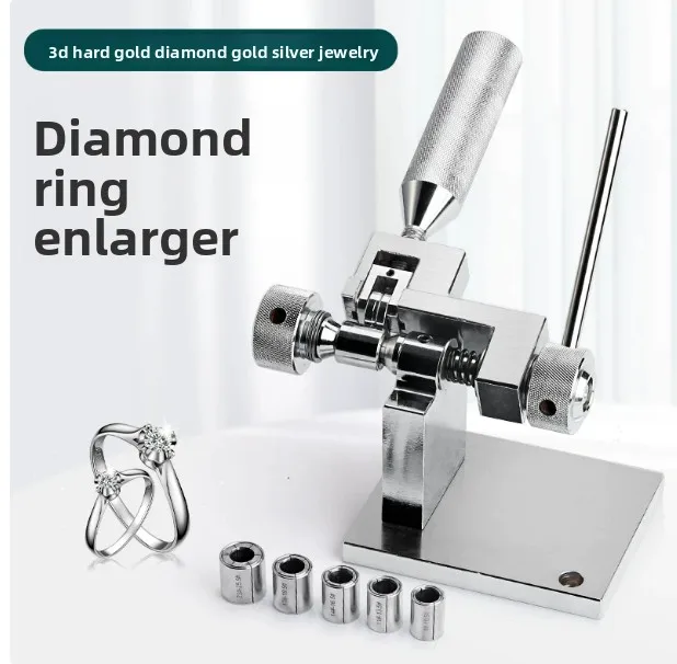 Manual Ring Stretcher Expander Tool Hand Crank Sizer for Gold Silver Jewelry Resizing
