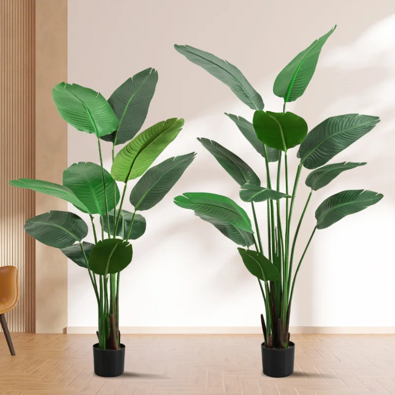 Nordic style simulation of green plants, bird of paradise, potted indoor decoration ornaments, fake plants, traveler's banana, a