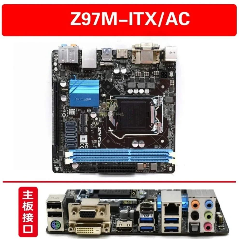 

Used For ASROCK Z97M-ITX/AC(Without WIFI module and cable) Mini ITX main board